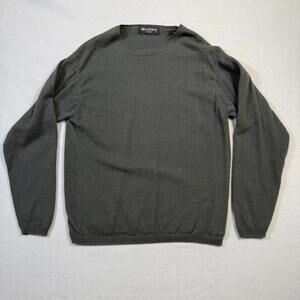 Brandini Cashmere Wool Sweater Gray Crewneck Mens Large Italy Style